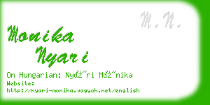 monika nyari business card